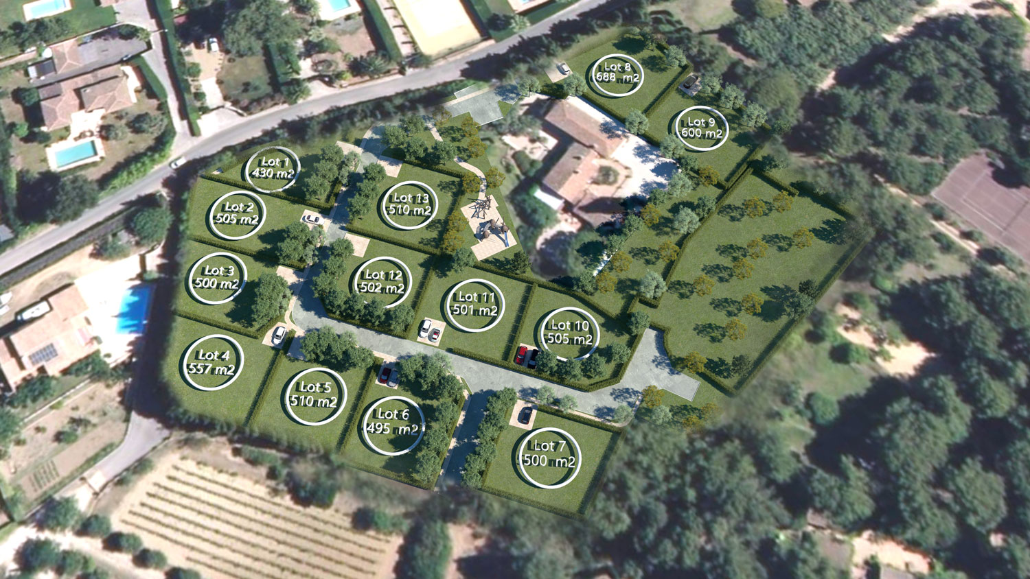 plan de Masse programme Jardin d'Ines à Sanary par Ocean2